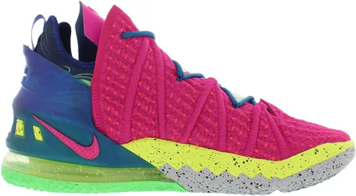 Vista 2 de Nike Tenis de baloncesto Lebron 18 para hombre, NegroVerde Eléctrico-Negro
