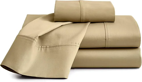 Vista 19 de Sábanas de cama 100% algodón orgánico de bolsillo extra profundo, tamaño individual, color burdeos, sábanas orgánicas de 1000 hilos, sábanas