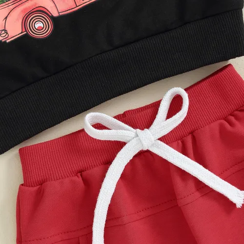 Vista 6 de Okbabeha Conjunto de sudadera de manga larga para el día de San Valentín para bebé niño y niño