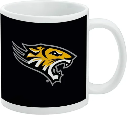 Vista 88 de Taza de cerámica con el logotipo principal de la Universidad Rider, taza de regalo novedosa para café, té y bebidas calientes, 11oz, blanca
