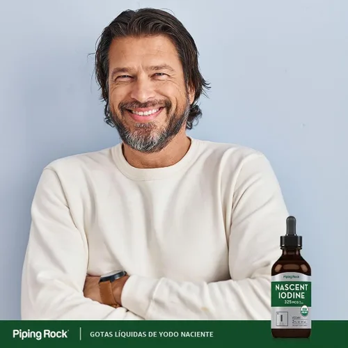 Vista 6 de Piping Rock Gotas de yodo naciente orgánicas 2 fl oz