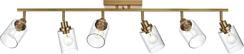 Vista 14 de MELUCEE Kit de Iluminación de Riel de 4 Luces, Luminarias de Latón para Tocador de Baño con Cabezal de Riel Ajustable, Lámpara de Techo Tipo Foco