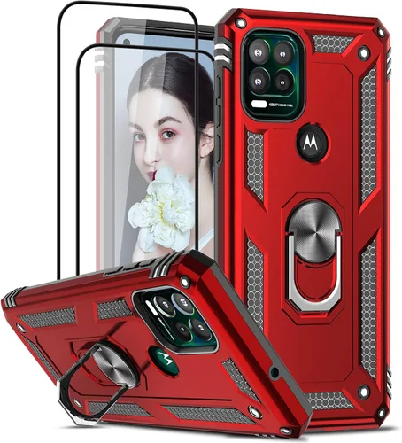 Vista 235 de LeYi Funda para Moto G Stylus 2022 4G (no compatible con 5G), funda para Moto G Stylus con 2 protectores de pantalla, funda protectora de grado Oro