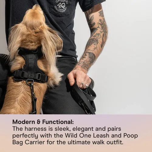Vista 4 de Arnés para perro Wild One, el original sin tirones, arnés para mascotas con 3 clips para correa, chaleco ajustable suave y acolchado, cómodo