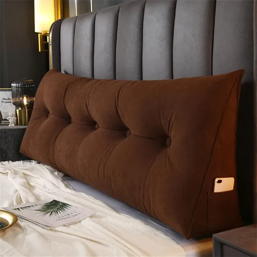 Vista 10 de Almohada triangular grande de cuña de lectura, cabecera de dormitorio, respaldo de cama con soporte de posicionamiento, cojín de descanso de cama