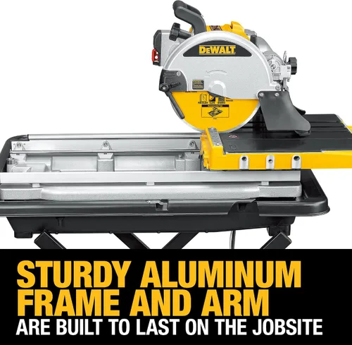 Vista 7 de DEWALT Sierra para baldosas húmedas con soporte, 10 pulgadas, con cable (D24000S)