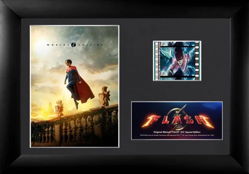 Vista 14 de Trend Setters DC Comics – The Flash – Batman de Michael Keaton – FilmCells 7 x 5 pulgadas MiniCell Presentación de escritorio – Con clip de película