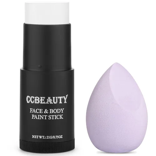 Vista 21 de CCbeauty Pintura facial negra para ojos, kit de pintura facial, maquillaje SFX no tóxico para esqueleto fantasma, disfraz de Halloween, pintura