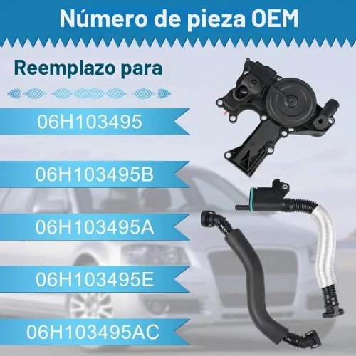 Vista 2 de Kit de manguera de respiradero de separador de aceite de ventilación
