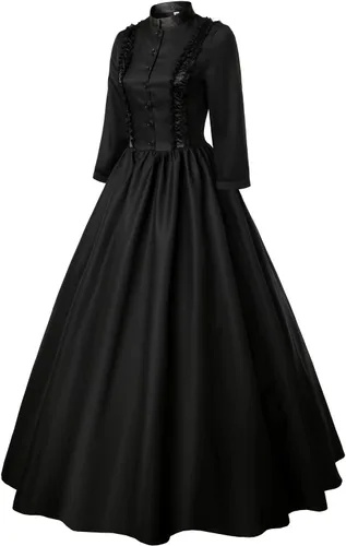 Vista 2 de Re-Lady - Vestidos góticos victorianos para mujer, disfraces de la guerra civil, vestido de baile de reina, vestido para fiesta de máscaras