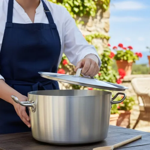 Vista 3 de Soro Essentials - Tapa cónica de aluminio de 10 cuartos de galón de 0.059 in de grosor- Cubierta multiusos para hervir sopa Salsa Tapa de Sartén