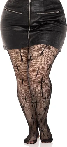 Vista 3 de Leg Avenue womens Dark Alternative Fishnet Tights