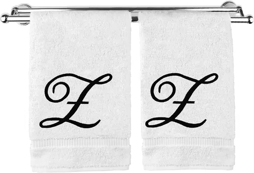 Vista 52 de Toalla de mano con monograma, regalo personalizado, 16 x 30 pulgadas, extra absorbente, 100% algodón turco, acabado de rizo suave, para baño, cocina
