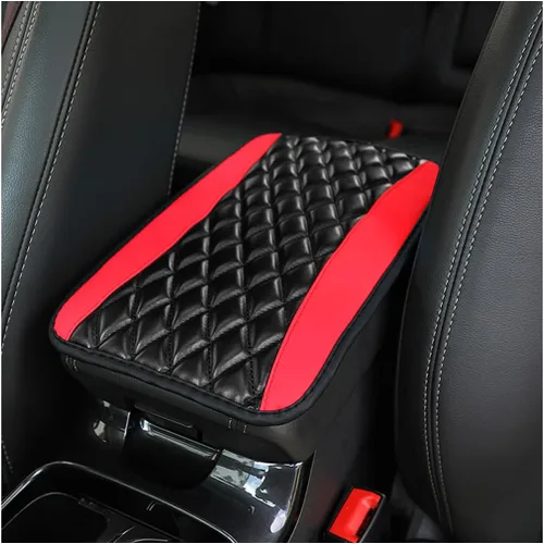 Vista 9 de Osilly Almohadilla para consola central de automóvil, funda universal impermeable para caja de reposabrazos, 12.6" x 7.5" piel sintética, protector