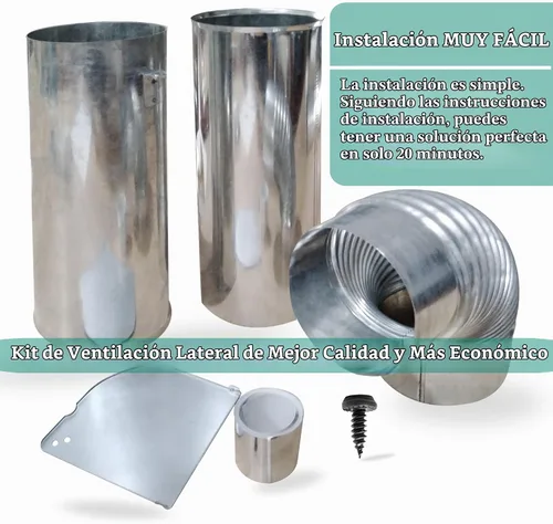 Vista 7 de 3911EZ9131X 383EEL9001B Kit de ventilación lateral universal para secador LG, conjunto de kit de ventilación compatible con Kenmore/Sears, pieza