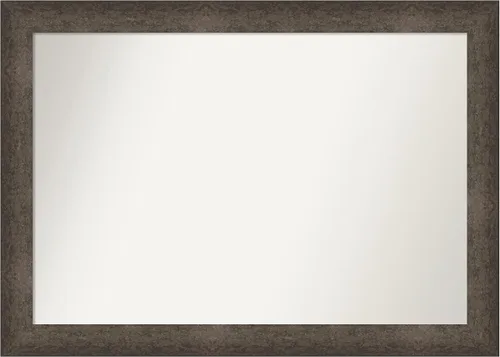 Vista 391 de Amanti Art Espejo de pared personalizado no biselado (25 x 25 pulgadas), marco de bronce acentuado, varios tamaños personalizados, espejo de baño