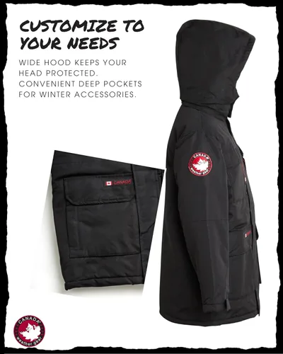 Vista 5 de CANADA WEATHER GEAR Abrigo de invierno para niños, chaqueta de esquí pesada parka (8-20)
