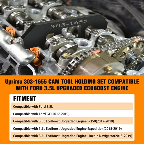 Vista 2 de 303-1655 Kit de herramientas de sujeción de árbol de levas compatible con Ford 3.5L EcoBoost mejorado GT F-150 Expedition Lincoln Navigator
