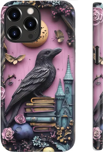 Vista 35 de LUHOURI Funda para iPhone 12 Mini, compatible con carga inalámbrica, doble capa, interior de silicona suave + carcasa exterior dura, bonito diseño
