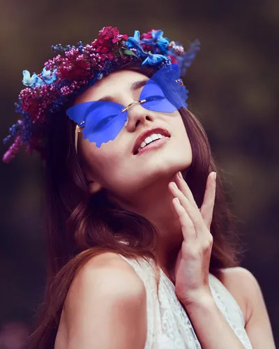 Vista 5 de 20 pares de lentes de sol de mariposa sin montura de mariposa, gafas de sol vintage con marco de metal, gafas de sol divertidas para adultos