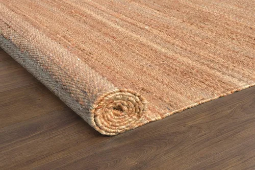 Vista 4 de Antep Rugs Alfombra de fibra de yute tejida a mano natural para interiores 8x10 (Natural, 7'10" x 10')