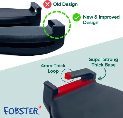 Vista 3 de Fobster Pulsera de llavero HID RFID llavero patentado, Negro