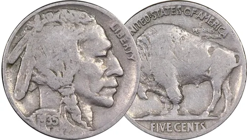 Vista 8 de Conjunto de regalo de colección de 5 monedas de plata antiguas de EE. UU. - Centavo de cabeza india, níquel de búfalo, diez centavos de Mercurio