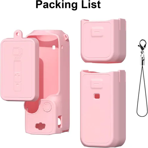 Vista 7 de Funda protectora de silicona para DJI Osmo Pocket 3 Funda de silicona Funda protectora Gimbal de mano Accesorios de cámara de acción (rosa)