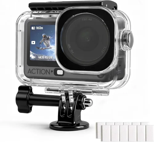Vista 10 de FitStill Funda impermeable subacuática de 196 pies/196.9 ft con interfaz magnética de liberación rápida compatible con DJI Osmo Action 5 Pro/Action