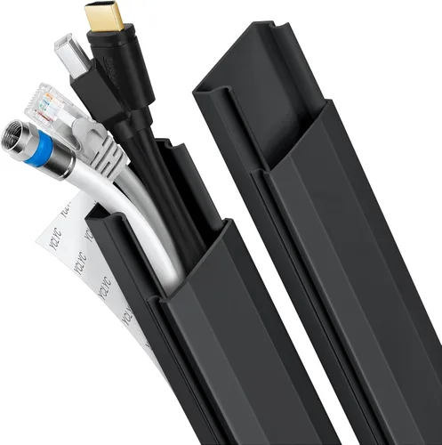 Vista 9 de Funda para cable de 62.8" para pared, cubierta de cable beige para pared, kit de cubierta de cable pintabla para pared, ocultadores de cable