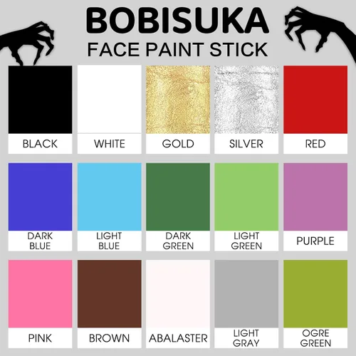 Vista 4 de BOBISUKA Barra de pintura negra para la cara y el cuerpo, palitos negros para deportes, béisbol, softbol, fútbol, kit de pintura negra