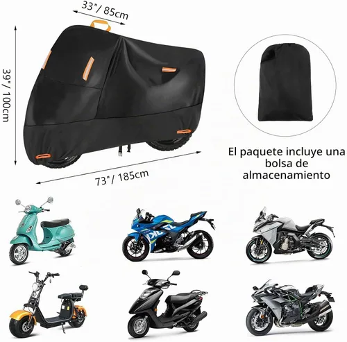 Vista 7 de SECELES - Funda para ciclomotor resistente 300D para bicicletas de hasta 72 pulgadas Negro