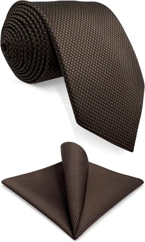 Vista 80 de S&W SHLAX&WING Conjunto de corbata de color sólido y pañuelo de bolsillo para hombre