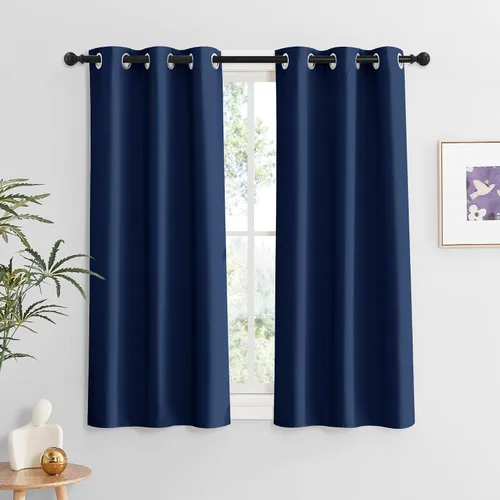 Vista 18 de RYB HOME - Cortinas para armario de 36 pulgadas, cortinas para oscurecer la habitación con ojales resistentes a la oxidación, cortinas de Aqua