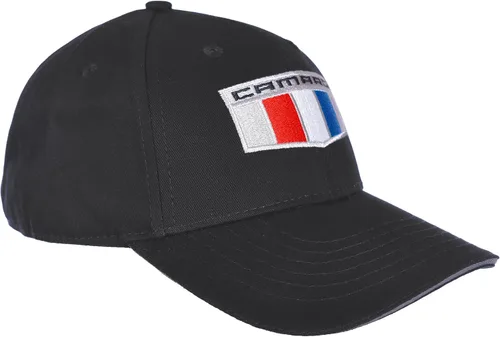 Vista 4 de JH DESIGN GROUP Gorra con logotipo de Chevy Camaro Shield ajustable para hombre, Negro