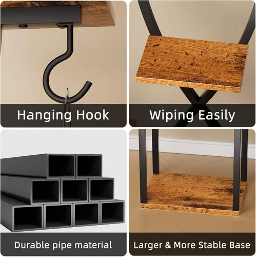 Vista 6 de Soporte para plantas de interior con luces de crecimiento, estante de metal de 8 niveles para múltiples plantas, soporte de esquina de 64 pulgadas