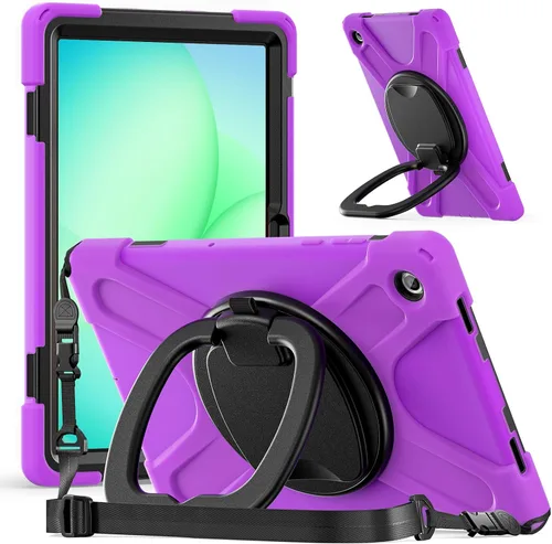 Vista 24 de 360 Rotation Case for Galaxy Tab ActivePro/Tab Active4 Pro/Active 5 Pro 10.1" Sturdy Cover Rotate Ring Stand Shoulder Carrying Strap Hand Strap
