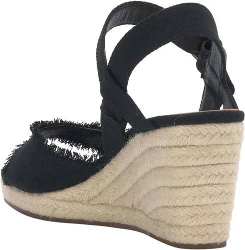 Vista 6 de Lucky Brand Sandalias de cuña Mindra para mujer Negro