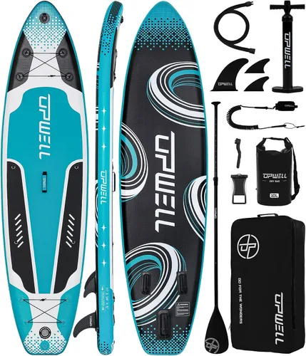 Vista 10 de UPWELL 11’6”/11'2”/11'/10'8”/10'6”/10'2” Inflatable Stand Up Paddle Board with sup Accessories Including Backpack, Repairing Kits, Non-Slip Deck
