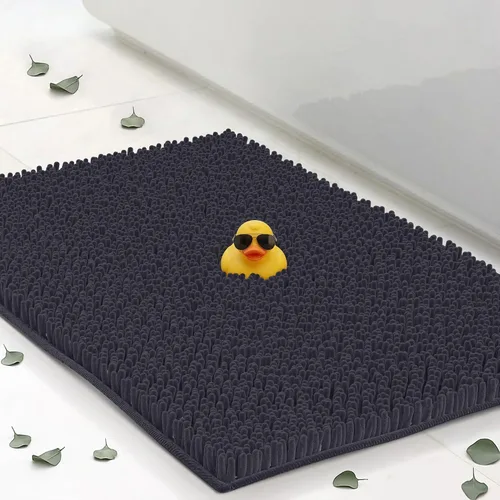 Vista 18 de Tapetes de baño pequeños de felpilla de 22 x 14 pulgadas, tapetes de baño absorbentes de felpa, de secado rápido, suaves y lavables a máquina
