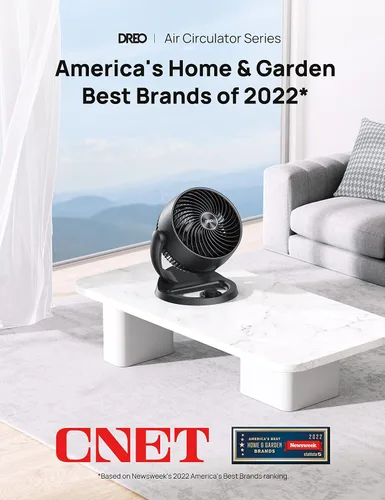 Vista 6 de Dreo Ventilador de torre inteligente, control de voz WiFi, compatible con Alexa/Google y ventiladores para el dormitorio del hogar, ventilador