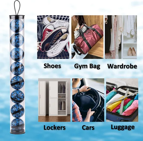 Vista 5 de Eco-Fused Bolas desodorizantes para tenis, taquillas, bolsas de gimnasio, paquete de 8 unidades, neutraliza el olor del sudor, también ideal