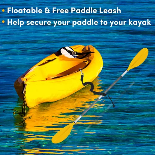Vista 12 de Remo de kayak, 88 pulgadas, 4 piezas de remos para kayak, flotador de eje de aleación de aluminio resistente, ligero, desmontable, ajustable