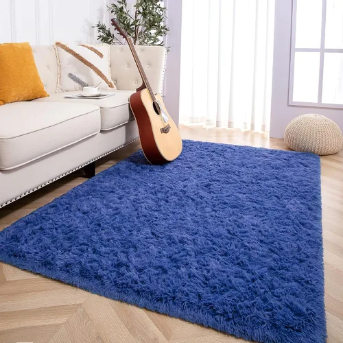 Vista 63 de Foxmas Alfombras de Área Suaves y Esponjosas para Dormitorio, Habitación de los Niños, Alfombra de Guardería de Felpa Peluda, Alfombras Peludas