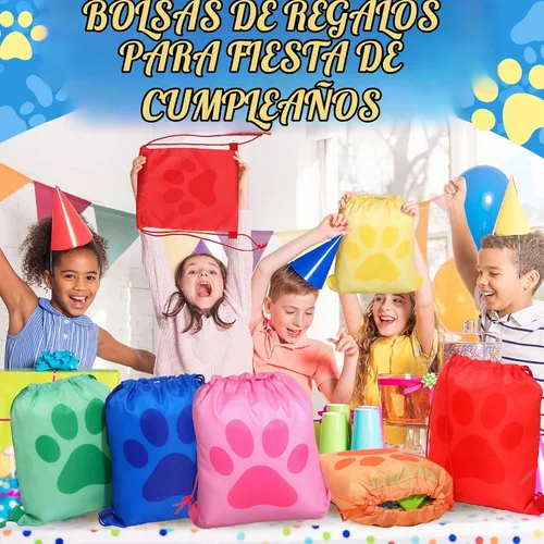 Vista 5 de Yerliker - 14 bolsas con cordón y estampado de huellas a granel, lindas