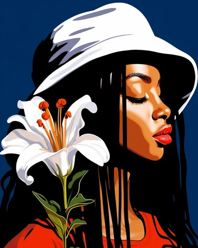 Vista 26 de Pintura por Números Afroamericana DIY Pintura Acrílica Kit de Pintura por Números para Niños Adultos Principiantes Chica Negra de Moda DIY Pintura