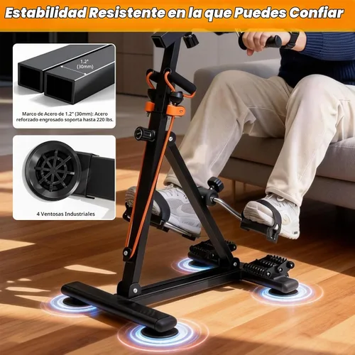 Vista 2 de Arm and Leg Exercise Pedal Machine for Seniors, Seated Rehabilitation Bike for Physical Therapy, Elderly Stroke Recovery & Mobility Training