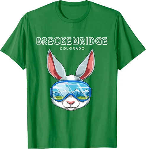 Vista 4 de Breckenridge Colorado USA - Camiseta de esquí y snowboard de conejo, Negro, S