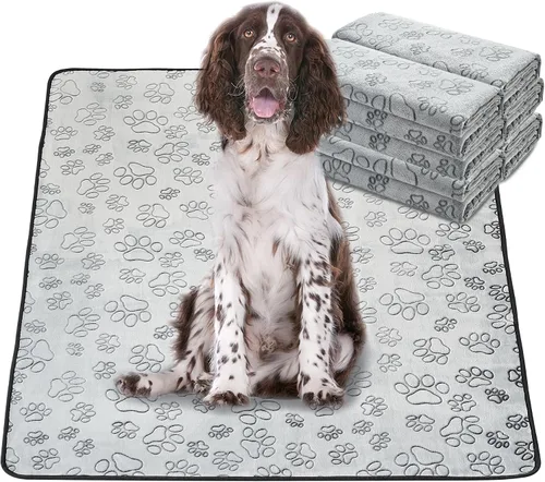 Vista 13 de Qeils Almohadillas reutilizables para cachorros, paquete de 2 almohadillas lavables para orina para perros, almohadilla antideslizante impermeable