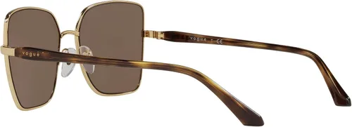 Vista 5 de Vogue Eyewear Gafas de sol para mujer, montura dorada pálida, lentes degradadas marrones, 2.283 in